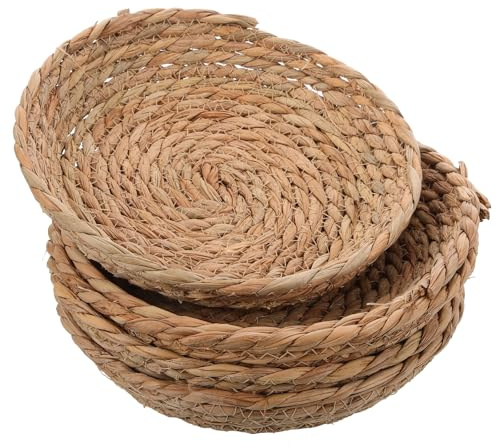 CAXUSD Nidos de Paja Tejida para Pájaros, Pack de 5, Lavables y Extraíbles | Cestas Cómodas para Cría y Eclosión, Mantenimiento Sencillo, Decoración Artesanal para Jaulas, Hogar y Jardín