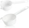com-four® 2x Küchensieb aus Kunststoff - Puderzuckersieb - Feinmaschiges Sieb zum Backen - Mini Sieb für Tee, Kaffee, Kakao (2 Stück - weiß)