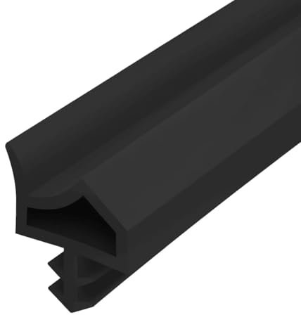 Gedotec Zugluftstopper für Zimmertür M 3967 | 1 Rolle - Türrahmen Dichtung | Länge: 25 m | Falzbreite: 12 mm | Türdichtung Kunststoff TPE weich PVC schwarz | zum Abdichten von Türen | Türgummi