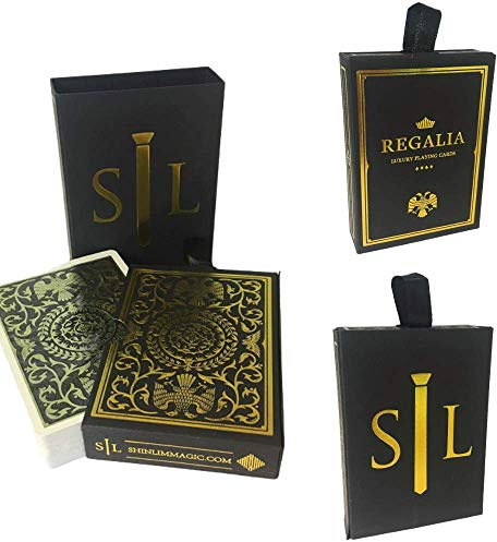 Regalia Deck, Spielkarten von Shin Lim, Goldfolie, zweischichtige Kartenhülle, belgisches Leinenpapier, B9 Finish, Luxus-Kartenspiel, Poker-Karten, Elite, Männergeschenk