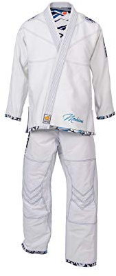 TOP TEN Brazilian Jiu Jitsu (BJJ) Anzug „Mohicans“ - Gr. A2 = 170 cm, Weiss
