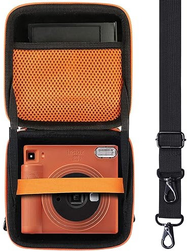 Aenllosi Hart Tasche Hülle für Fujifilm instax SQ40/ instax Square SQ1 Sofortkamera, Nur Tasche(orange)