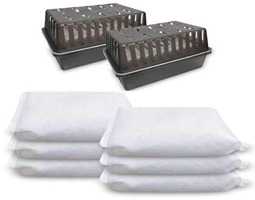 Vanorell 2 x Box [recyceltes Kunststoff] + 6 x Granulat 900 Gramm Raumentfeuchter Granulat in Vliesbeutel Luftentfeuchter reduziert Schimmel & Gerüche nachfüllbar Feuchtigkeitskiller