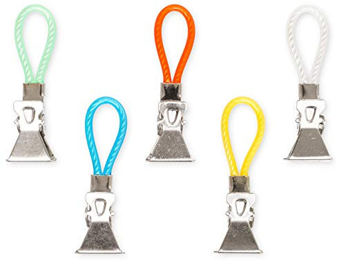 Aufhänger für Küchentuch, Handtuchclips, Haken, Schlaufen, Set, Fotoclips, Clips Fotos Bilder aufhängen, Clips, Geschirrtücher, Handtuch Clips, Klammern, Klips ohne nähen, zum aufhängen, 5er Pack