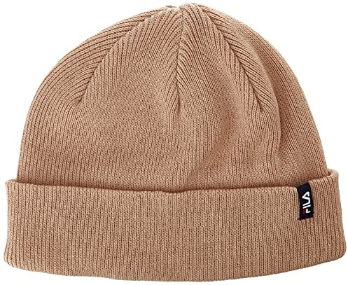 FILA Unisex with Flag Logo Beanie-Mütze, Cuban Sand, Einheitsgröße