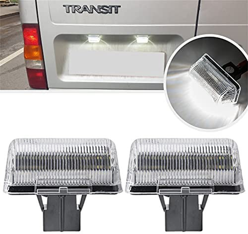 Ayikeiy 2Pcs LED License Number Plate Light compatible with Ford Transit MK4 MK5 MK6 MK7 1985-2013 with Ford Transit Connect 2002-2013 OEM#4388111