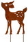 Bornhöft REH Bambi Hirsch Edelrost rostige Gartendekoration Gartendeko Gartenstecker 30cm Wald Rehkitz