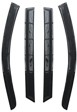 pclele Autofenster Windabweiser Für Mercedes Für Benz C-Klasse W202 W203 W204 1993-2014 Schwarz Auto Seitenfenster Visier Schutz Vent Regenschutz Tür Ventvisor Seitenfensterdefektoren