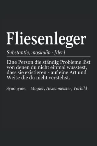 definition Fliesenleger: Fliesenleger Notizbuch | DIN A5 | Liniert | 120 Seiten