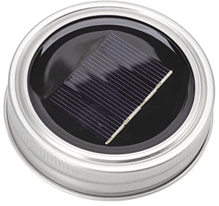 Haofy Solar Mason Jar Deckel 20 LEDs, 6.6ft Kabel | Automatisches Dämmerungssensor, wasserdicht für Regen und Spritzwasser, flammenloses warmes Licht, hängend oder stehend, für