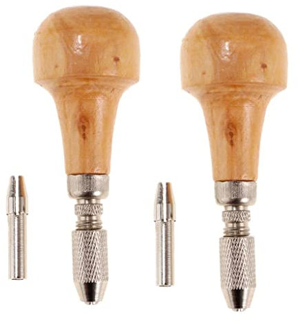 2 Sets Schraubstock mit Holzgriff Uhrmacher-Reparaturwerkzeug