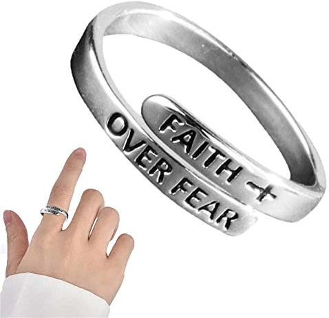 Glaube für Frauen, Kreuzschmuck, religiöses Geschenk, christliches Geschenk, für Frauen, Mädchen, Männer – schöner Glaube über Angst Kreuz für Frauen, Männer, Mädchen, Jungen