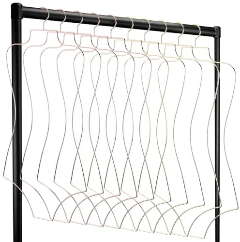 Bikini-Kleiderbügel, Körperform, Dessous-Aufhänger, 5 Stück Gold und 5 Stück rotgoldene Draht-Kleiderbügel, Metallaufhänger, für Boutique, Schrank, Kleidung, Kleid, Badeanzug, 10 Stück