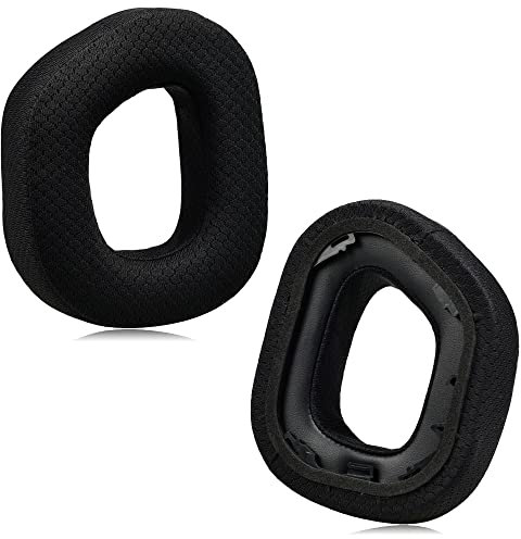 JHZZWJ Almohadillas para auriculares, almohadillas de espuma viscoelástica de repuesto para Corsair HS80 RGB USB cableado/HS 80 RGB Wireless Gaming, negro, 2 unidades