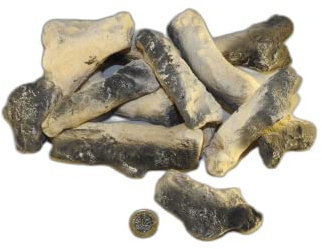 The Stove Wizard 9 Driftwood Effect Ceramic Logs, Sand Coloured, Realistic Replacements, Suitable for Gas, Bio Ethanol, LPG and Electric Fires, Burnt Log Finish