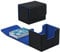 Tolesum Card Deck Box for MTG, Gathering Kartenbox für 100+ Karten, PU Leder Starkes Magnetic Sammelkarten Box Kompatibel Magic Commander TCG Karten (Horizontal-Schwarz und blau)