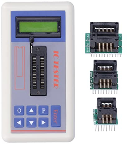 Tester per Circuiti Integrati con modalità AUTO 5V 3,3V Tester Multifunzionale per Transistor TSH‑06F (con terminale)
