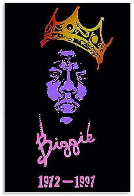 UMCHU Biggie Pop Poster Dekorative Malerei Leinwand Wandkunst Wohnzimmer Poster Schlafzimmer Malerei,Wandkunst Bilddruck Moderne Familienzimmer Dekor 08x12inch(20x30cm)