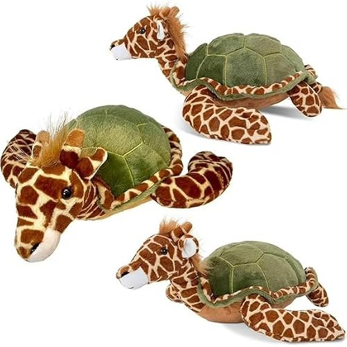 Randimals Giraffen-Schildkröten-Hybrid Plüsch - Girtle Giraffe & Schildkröte Kuscheltier Plüschtier - Knuddelige Kuscheltiere für Mädchen & Jungen - Niedliche Plüschtiere Freundschaft & Abenteuer