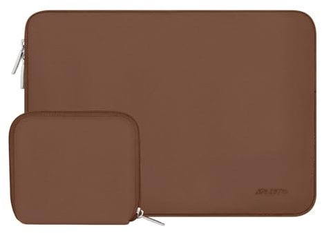 MOSISO Laptop Case 15 inch, 15 inch Laptop Sleeve Bag Compatible with MacBook Air 15 M4 A3241 M3 A3114 M2 A2941 2025-2023, Dell XPS 15, Neoprene Computer Sleeve Bag with Small Case, Caramel Brown