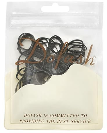 Dofash 2*50MM No Damage Small Elastic Hair Ties Rubber Bands for Women's Hair - 200pcs (Black)
