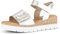 Gabor Damen Keilsandalen, Frauen Sandalen,Moderate Mehrweite (G),Keilsandaletten,Keilabsatz,Wedge-Heel,bequem,Silber (Uni+Gold),37 EU / 4 UK