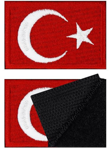 Patches Klett Türkei | Klett Patch Turkey hook and loop Patch Velkro, Klett Patch Türkei, Militär Patch mit Klettverschluss Tactical Morale Patches mit Klett | 40x60mm