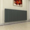 GY Bath Horizontal Radiator Anthracite Flat Panel Designer 600x1428mm Double Modern Central Heating Rads