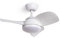 TECHBREY - Deckenventilator Leise Poros 76cm | DC-Motor | 6 Geschwindigkeiten | Fernbedienung | Sommer-/Winterfunktion | LED Lichtquelle | Weißes Holz, Weiß, Acrylnitril-Butadien-Styrol (ABS)