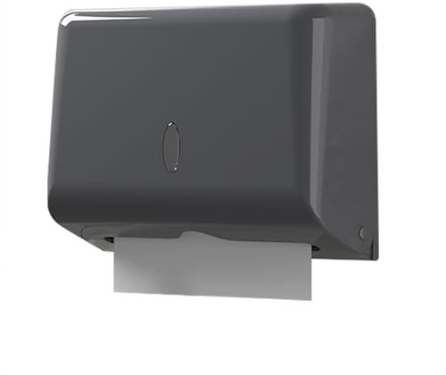 NICEME Papierhandtuchspender,Papierhandtücher Spender ohne Bohren,Wandmontierter Tissue Boxspender FüR Multifold PapierhandtüCher Klopapier Aufbewahrung Bis 200 Blatt -Grau