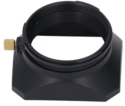 Quadratische Gegenlichtblende für X100 X70-Kameras, Schirm aus Aluminiumlegierung mit Mattem Finish, 49-mm-Filter, Kameraobjektiv-Blocklicht (Black)