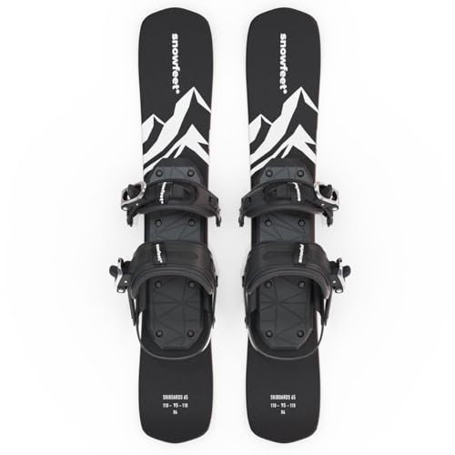 Skiboards | Snowblades | Skiblades | Kurze Mini-Ski für Schnee | Kleine Ski | 65 cm (Berg SCHWARZ | für Snowboardschuhe)
