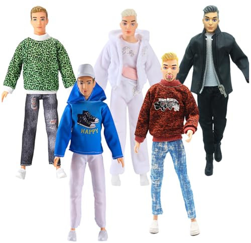 walenbily Kleidung Winter 18pcs 30cm Puppenzubehör Set 3 Jacken 2 Pullover 3 Lange Hosen 3 Unterwäsche 3 Paar Schuhe 2 Hüte 2 Shorts Passend für 11,5 Zoll Mädchenpuppen ohne Puppe