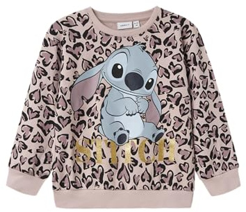 NAME IT Nmfjanni Stitch Nreg Sweat Unb Wdi, Lilla Burnished, 98 Bambina