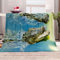 Herbst Decke Krokodil Kuscheldecke Couch Flanell 100X150Cm Warm Und Bequem