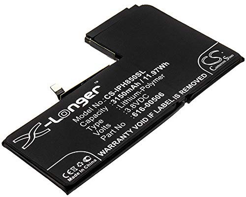 RayVotl Batería compatible con Apple A1921, A2014, A2100, A2101, A2102, A2103, iPhone 11.4, iPhone Xs Max, número de pieza: 616-00506, 3150 mAh