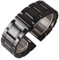 THBGTCNQ Keramik-Uhrenarmband mit Schnellverschluss, universelles Ersatzarmband, schwarz mit goldrotem Armband, 20 mm, 21 mm, 22 mm, 23 mm, 24 mm, for Damen und Herren(Black,24mm)