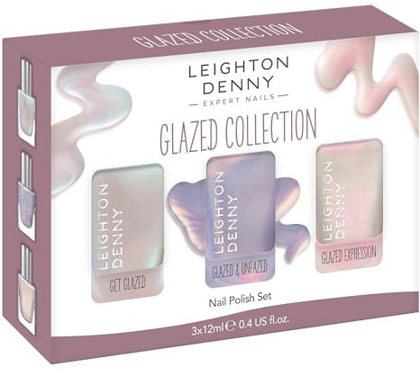 LEIGHTON DENNY Glazed Collection | Nail Polish Gift Set | Get Glazed, Glazed Expression, Glazed & Unfazed | glazed donut nail polish | Vegan