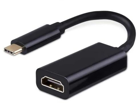 Visiodirect Câble Adaptateur USB C Type C Mâle vers HDMI Femelle Noir 0,3 mètre (30cm)