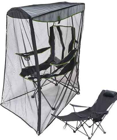 Moustiquaire - Filet Solide pour Chaise de Camping Extérieur,Protection Solaire Compacte Anti-Pluie pour Jardin Terrasse Voyage Randonnée Pêche Extérieur Sac à Dos