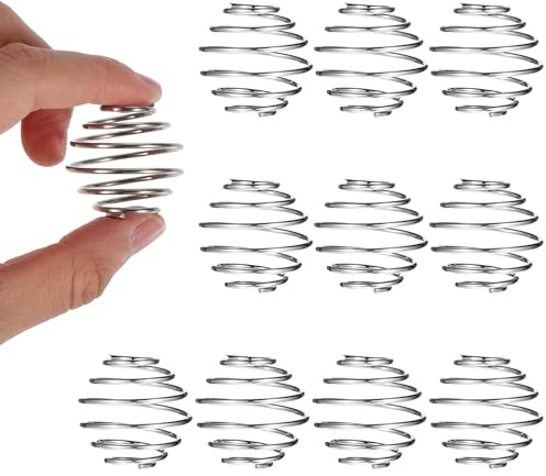 KFHENSOMR Stainless Steel Protein Shaker Pack of 10 Metal Shaker Ball Spring Ball Type Blender Protein Shake Ball Metal Bottle Mixer Sports Fitness Mixer for Protein Blended Drinks (32 mm)