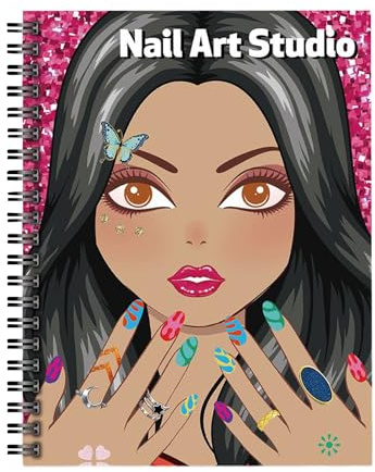 Aufkleberaktivitätsbuch für Kinder Teenager Erwachsene - Nageldesign Aufkleber Malbuch, kreatives Fingernagel -Kunstspielzeugkit für Kindergärtner Kindergarten -Reise lernen Jugend Craft Entertain