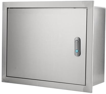 Outdoor Waterproof Wall-Mounted Electrical Enclosure Box with Lock | In-Wall Outlet & Cable Management Solution for Home and Commercial Use