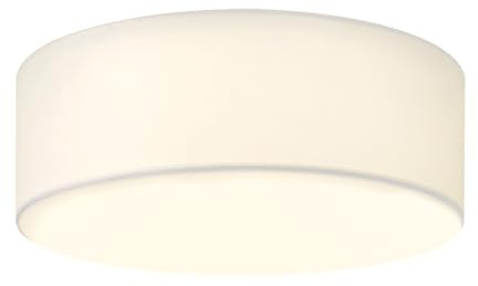 CALOKES Moderne Runde Stoff Deckenlampe Ø45cm mit 3 E27 Fassungen, Weiße Deckenleuchte für Wohnzimmer Schlafzimmer Küche Flur, Deckenbündige Deckenlampen, Ceiling Leuchte