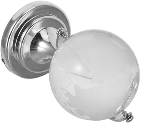 Hohopeti Kleiner Runder Drehbarer Glasglobus Weltkugel Schreibtischglobus Dekoration Transparente Glaskugel Drehbarer Glasglobus Transparente Tischglobus Dekoration