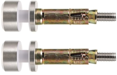 SOLUSTRE 2 Stück Glas Abstandshalter Edelstahl 5mm für Treppengeländer Handlauf Glashalterung Wandmontage