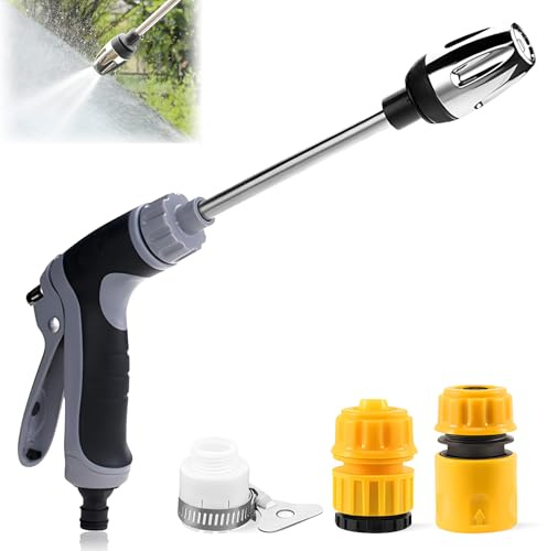 Power Jet Pistolet haute pression et flash d'eau, nettoyeur haute pression de jardin avec tuyau d'arrosage original et accessoires, pour lavage de voiture, douche pour animaux de compagnie et arrosage