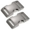 Ganzoo alumaxx Metall-Druckverschluss, 2-teiliges Set, Chrom matt, 1,9 cm