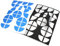Finest Folia 4D Carbonfolie Emblem Ecken Aufkleber (K004 Blau Chrom)