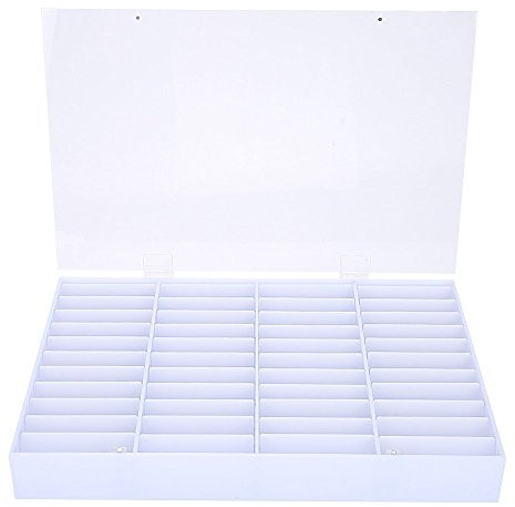 False nail showcase, empty nail tips storage box transparent False nail display box Nail decoration box Rhinestone nail storage box